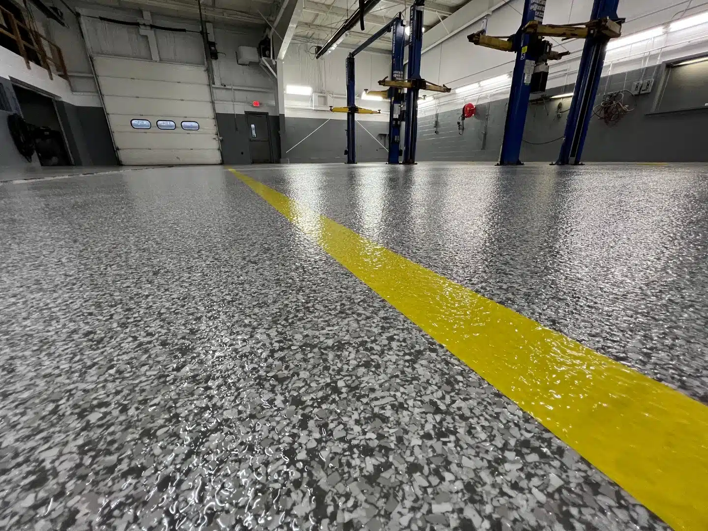 Commercial floor coating application